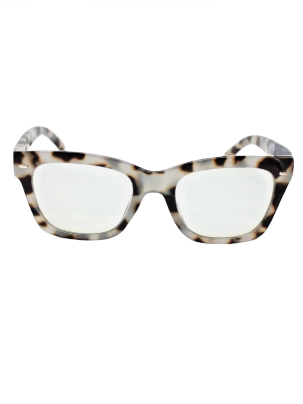 NWOT Foster Grant Square Gray Tortoise Shell Print Blue Light Glasses